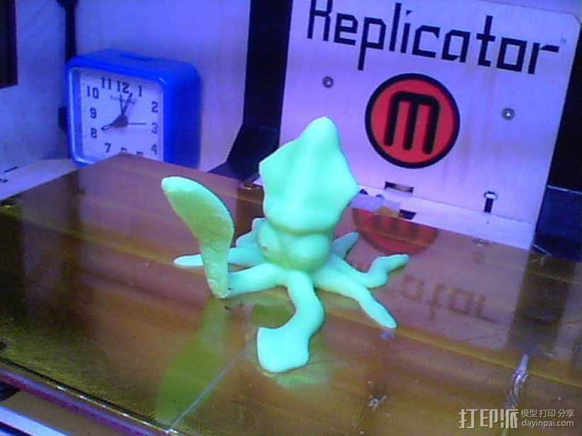 问好的鱿鱼 3D打印模型渲染图