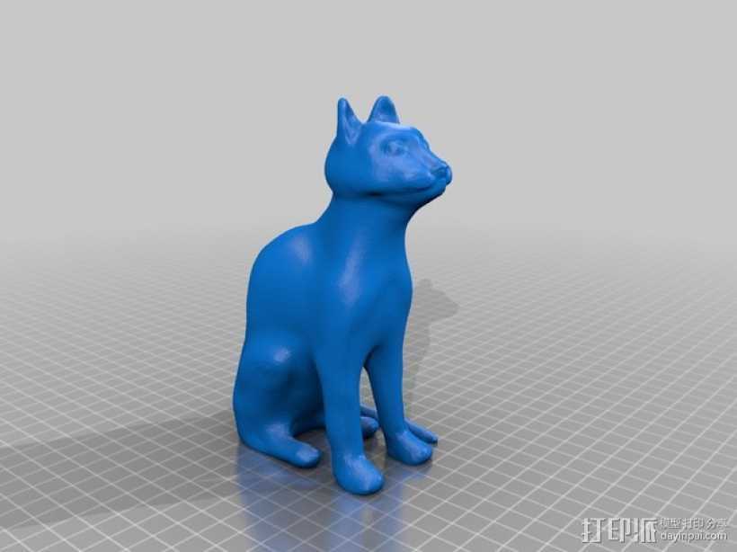猫咪 3D打印模型渲染图