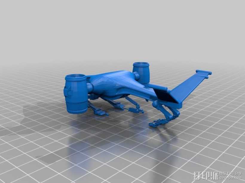 终结者捕猎杀手飞船 3D打印模型渲染图