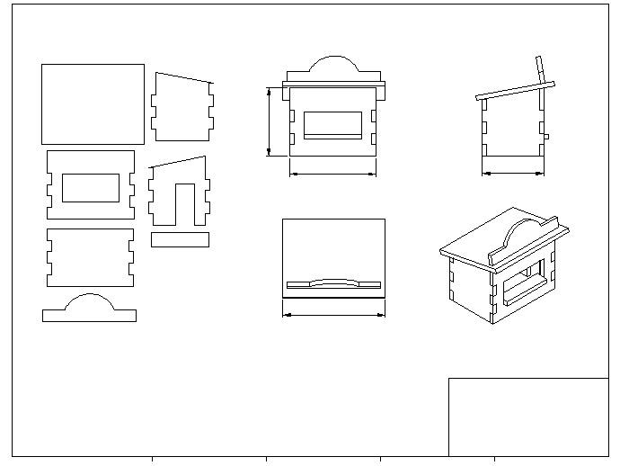 激光切割圣诞小屋