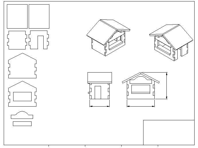 激光切割圣诞小屋