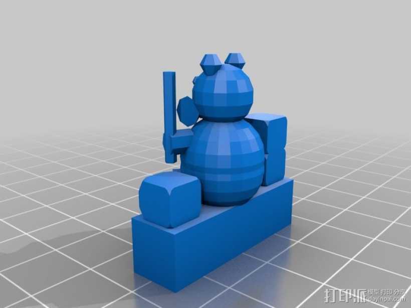 泰迪熊  3D打印模型渲染图