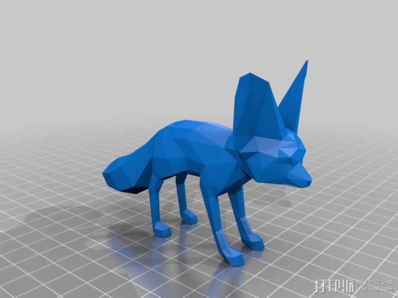 狐狸 3D打印模型渲染图