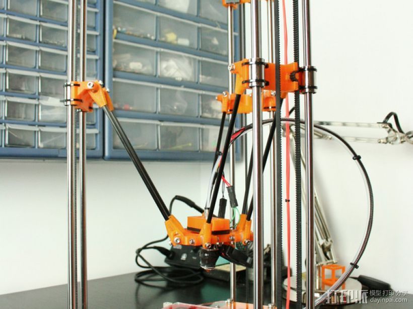 Rostock 桌面式3D打印机 3D打印模型渲染图