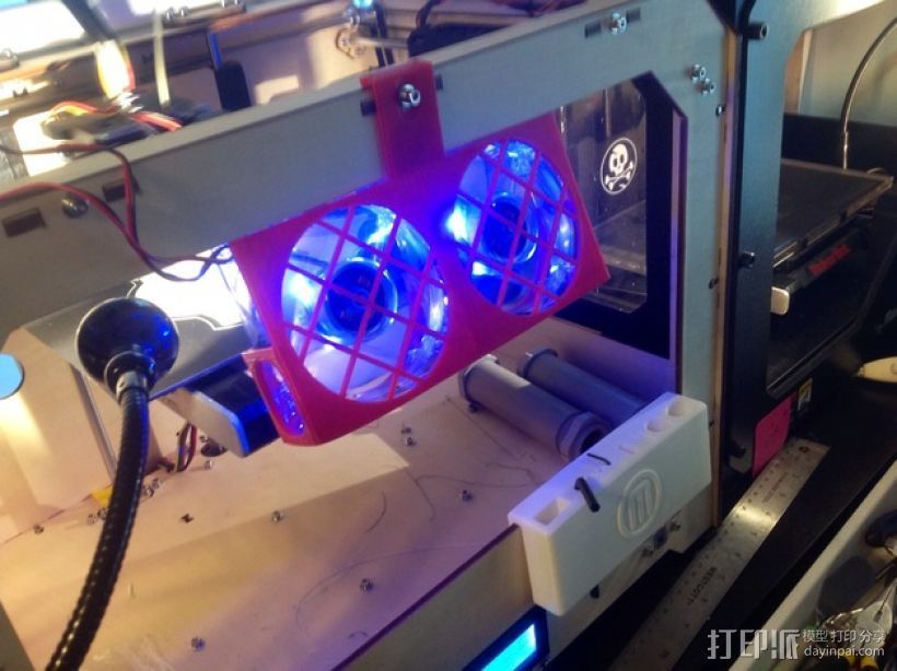 3D打印机风扇外壳 3D打印模型渲染图