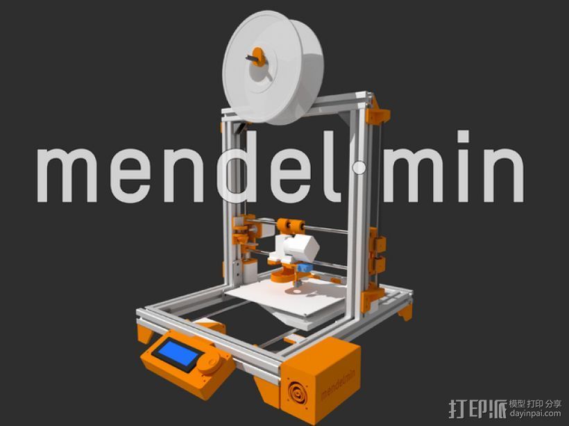Mendelmin打印机 3D打印模型渲染图