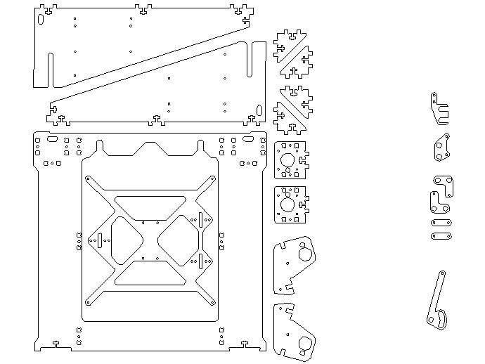 prusa i3打印机铝制框架