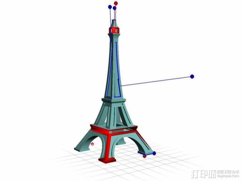 埃菲尔铁塔 3D打印模型渲染图