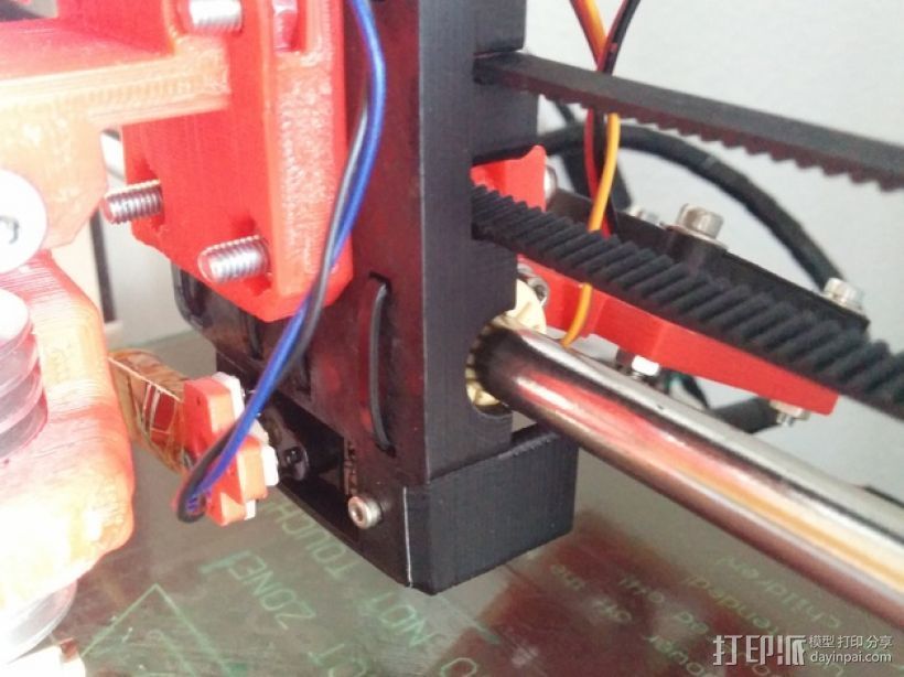 Prusa i3 打印机X轴框架 3D打印模型渲染图