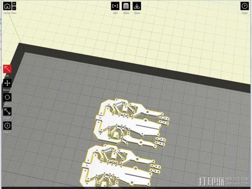 电路板 3D打印模型渲染图