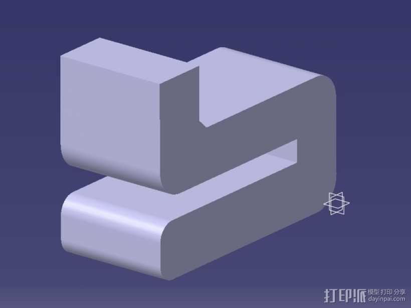 Leapfrog Creatr玻璃板固定器 3D打印模型渲染图