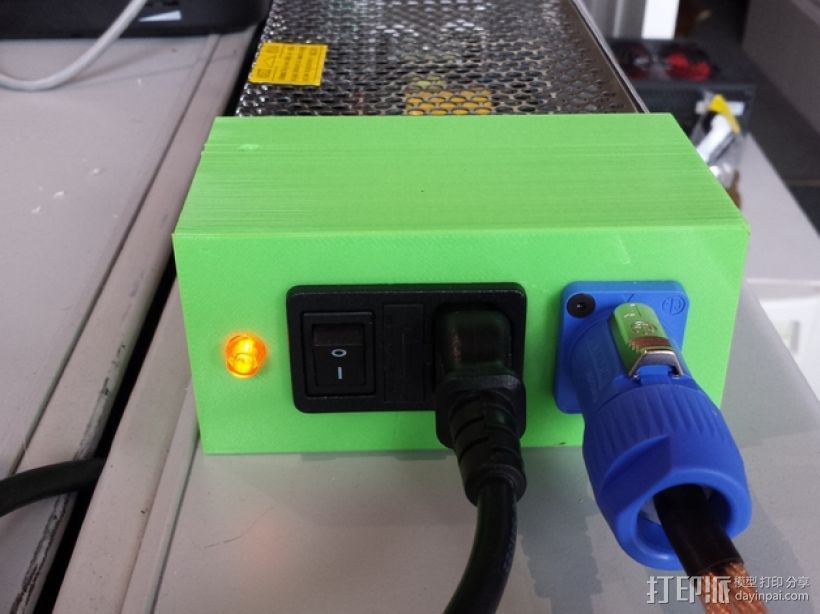 电源盒 保护外壳 3D打印模型渲染图