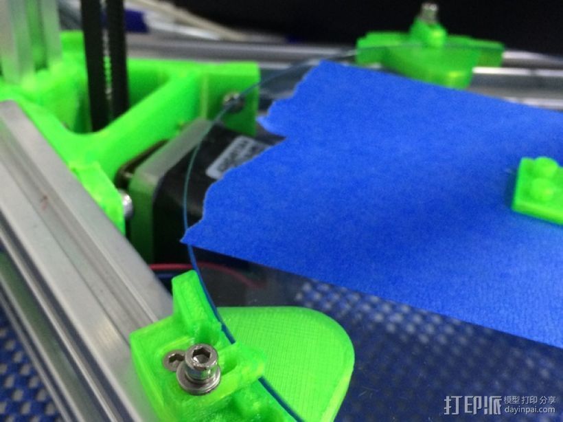 Mini Kossel 打印机玻璃板支架 3D打印模型渲染图