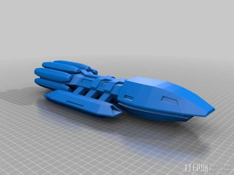 战舰 星际战舰 3D打印模型渲染图