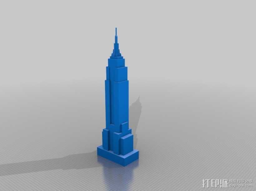 帝国大厦 3D打印模型渲染图