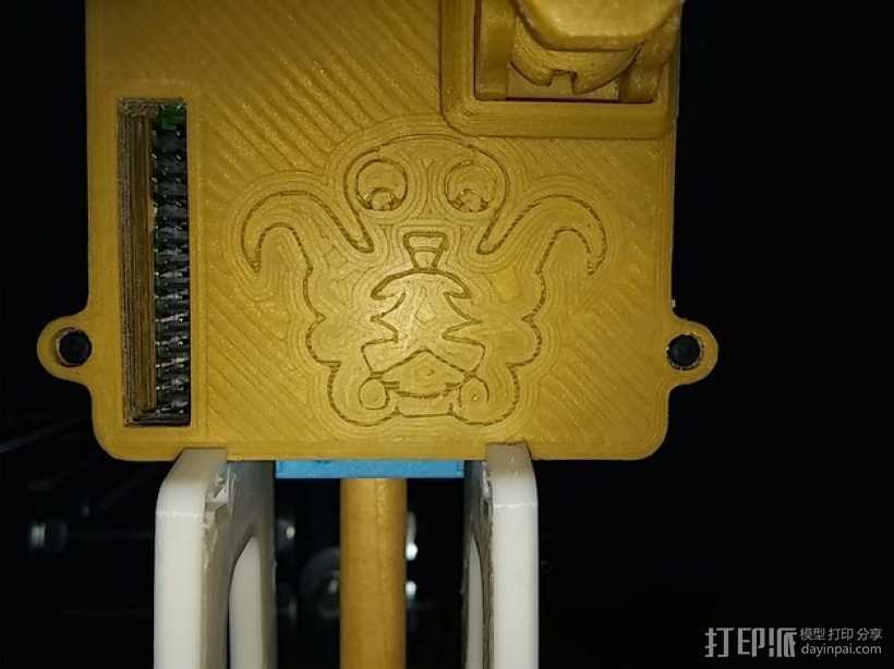 Octopi WiFi相机保护框 3D打印模型渲染图