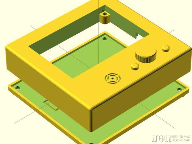 Sainsmart 12864 液晶显示器外盒 3D打印模型渲染图