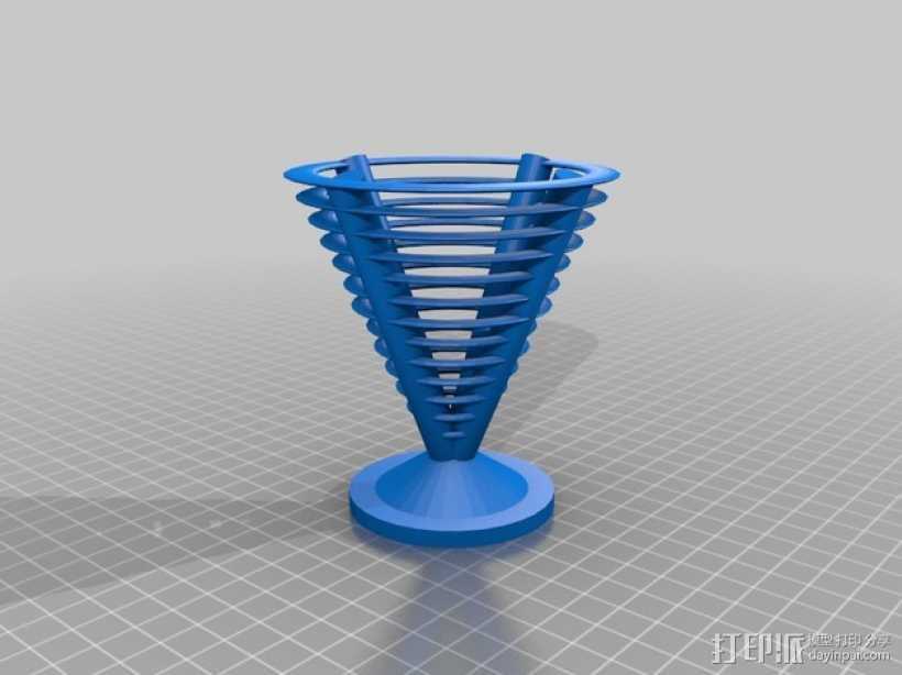 圆锥 环形垂悬测试 3D打印模型渲染图
