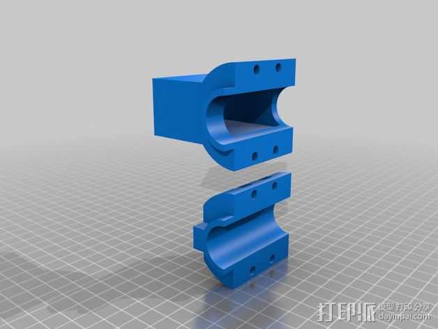 材料挤出料斗 3D打印模型渲染图