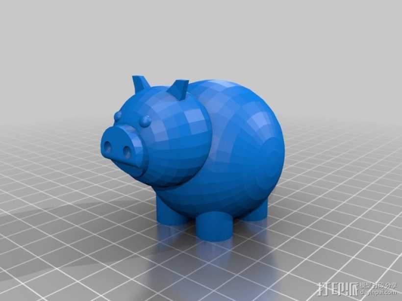 小猪 3D打印模型渲染图