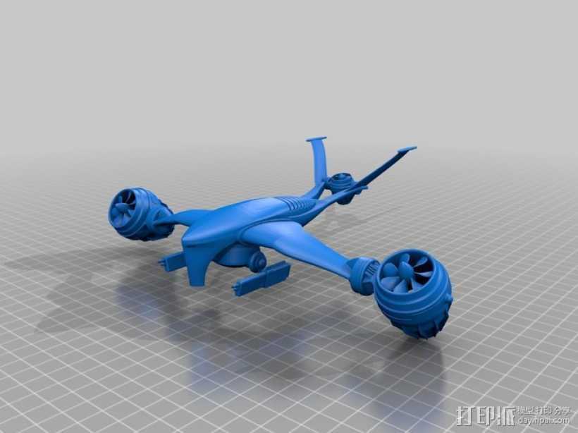 T-1 Aerial猎人杀手无人机 3D打印模型渲染图