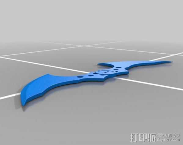 蝙蝠飞镖 3D打印模型渲染图