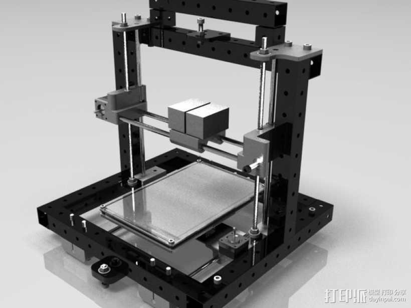 自制3D打印机 3D打印模型渲染图
