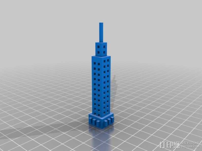 帝国大厦  3D打印模型渲染图