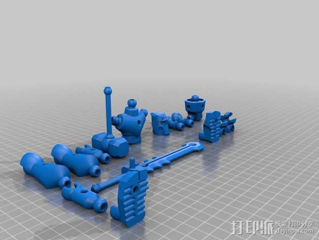 机器人 3D打印模型渲染图