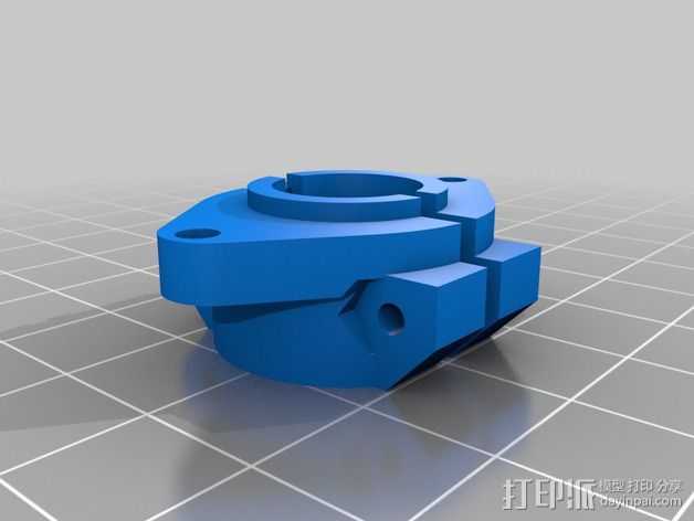  3Drag/K8200打印机喷头适配器 3D打印模型渲染图