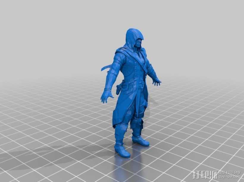 刺客信条 Connor 人物模型 3D打印模型渲染图