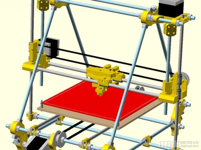 自制Prusa IT2打印机 3D打印模型渲染图
