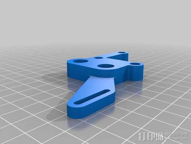 Prusa I3打印机Y轴马达支架 3D打印模型渲染图