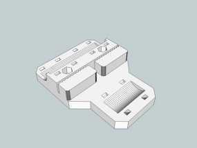 Sketchup i3打印機皮帶固定器