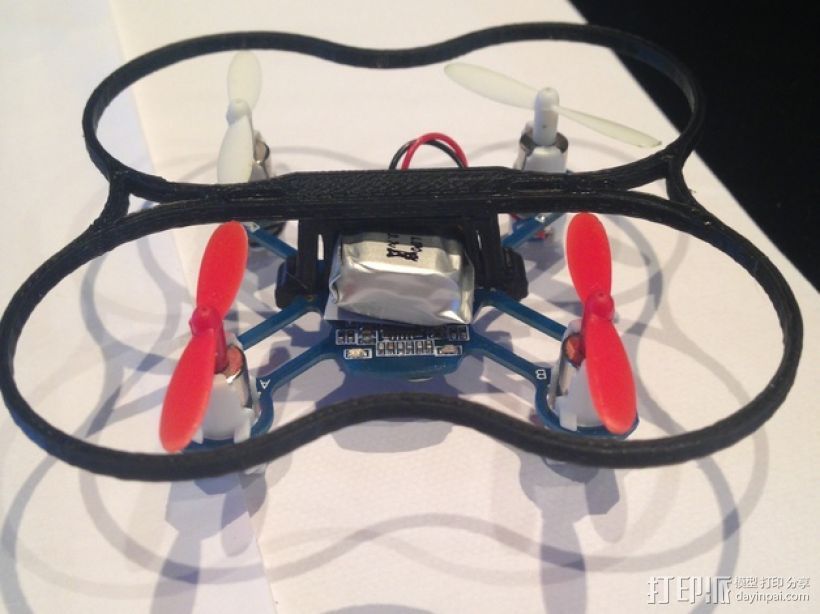 Hubsan / Proto x Q4四轴飞行器电池夹 3D打印模型渲染图