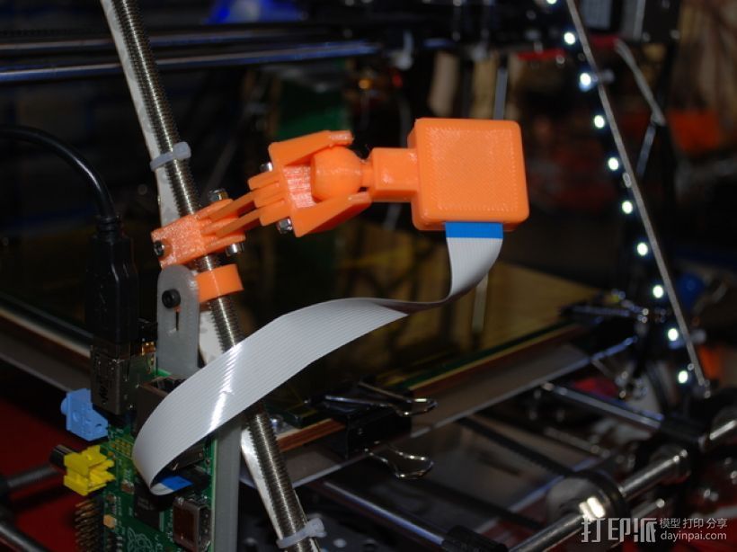Raspberry Pi树莓派相机支架 3D打印模型渲染图