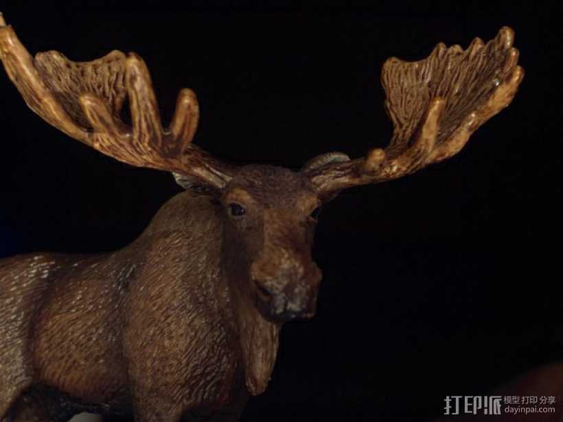 麋鹿 3D打印模型渲染图