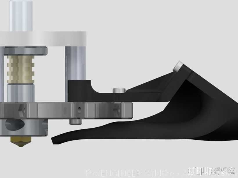 风扇导管 3D打印模型渲染图