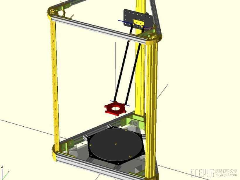 delta式打印机 3D打印模型渲染图