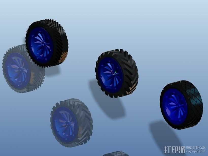 遥控赛车车轮 3D打印模型渲染图