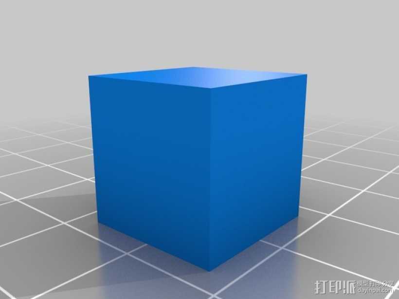 15毫米的方块 3D打印模型渲染图