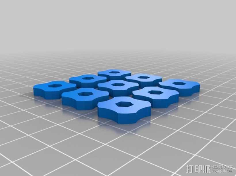 调平器小轮子 3D打印模型渲染图