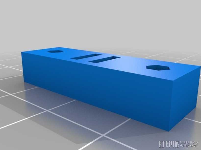 Printrbot Simple 打印机Y轴的皮带张紧器 3D打印模型渲染图