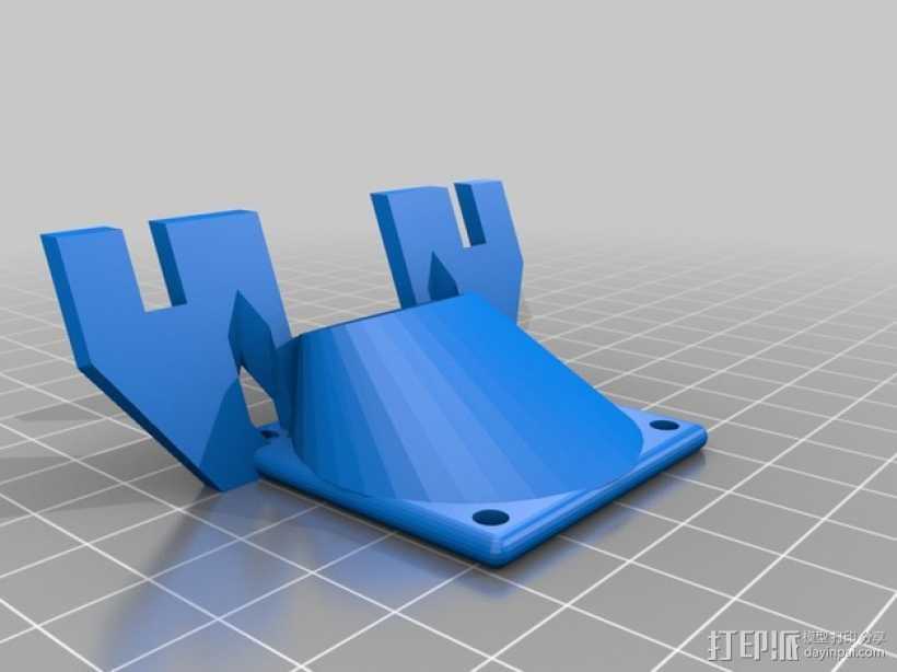 风扇支架  3D打印模型渲染图