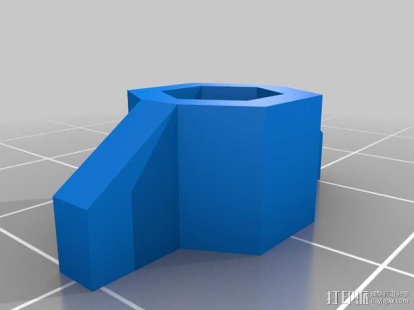 预埋螺母管 3D打印模型渲染图