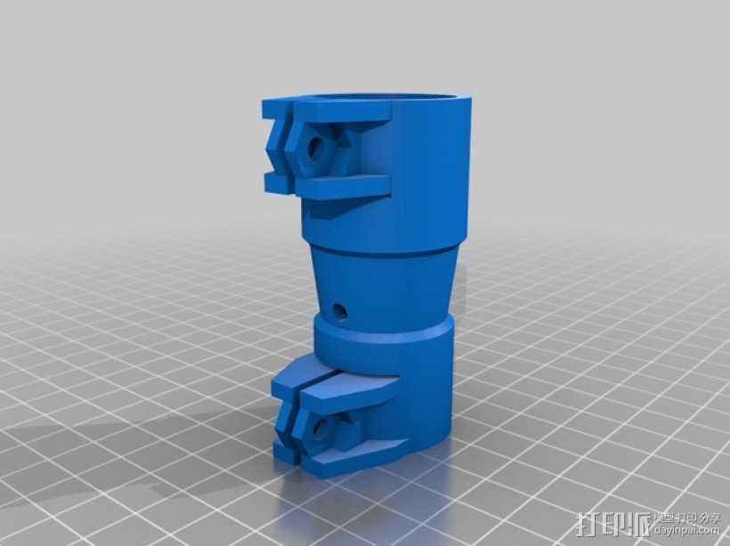 打印机的料斗接口管 3D打印模型渲染图