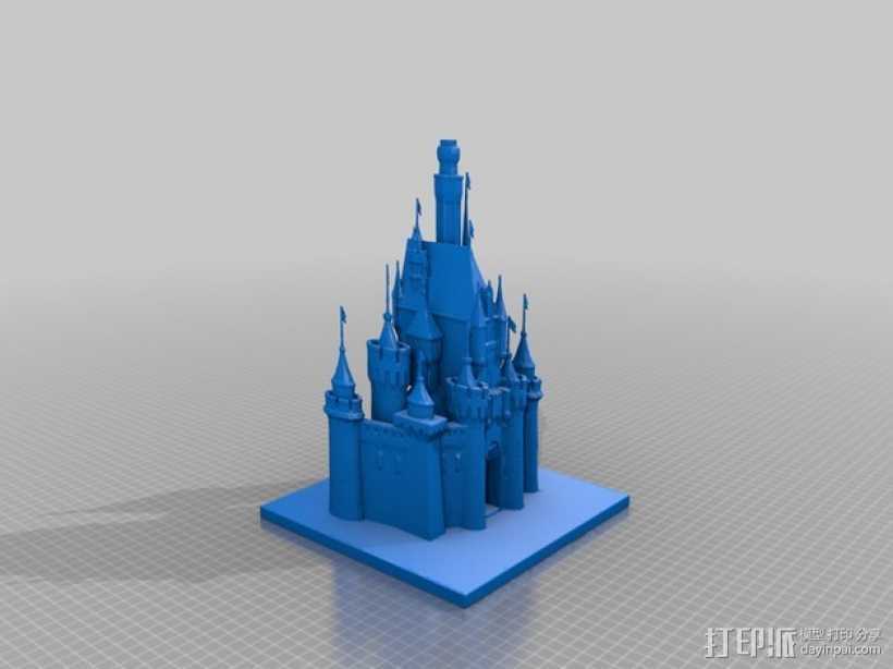 睡美人的城堡 3D打印模型渲染图