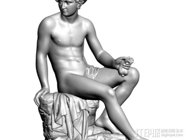 水星雕像 3D打印模型渲染图