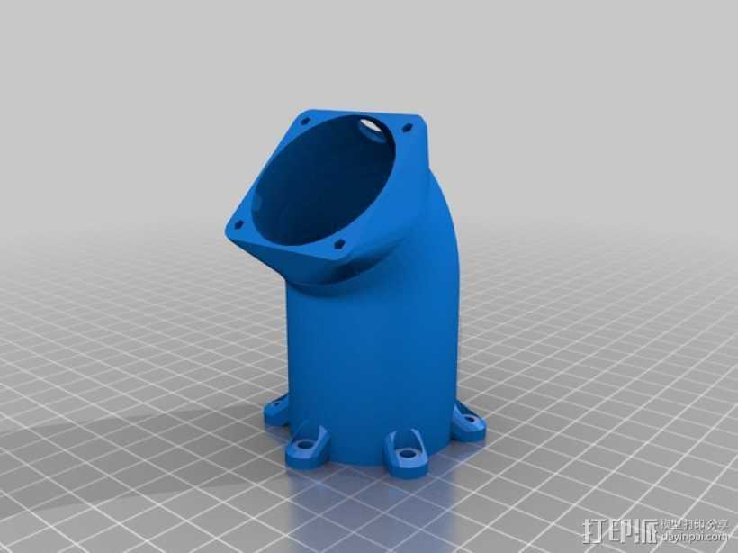 冷却风扇适配器 3D打印模型渲染图