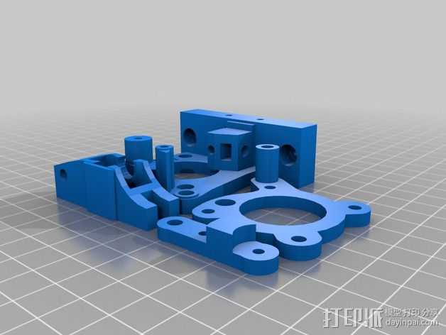 直接驱动挤出器 3D打印模型渲染图